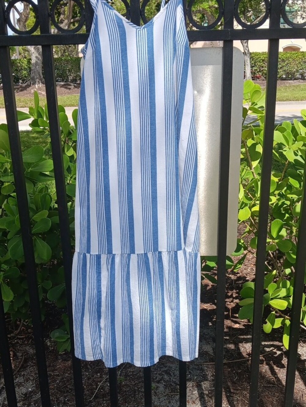 J. Crew Blue and White Striped SUN Dress.Like New! Xxs